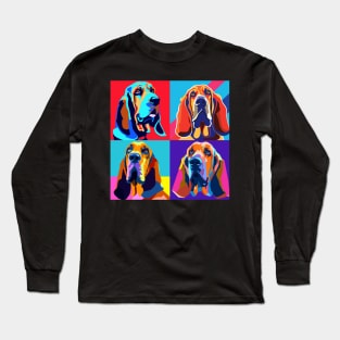 Bloodhound Pop Art - Dog Lover Gifts Long Sleeve T-Shirt